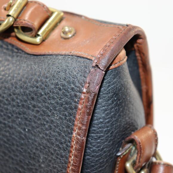 Vintage Dooney & Bourke Black and Tan Pebbled Leather Satchel - Picture 8 of 8